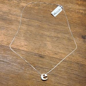 Sterling silver "e" Necklace